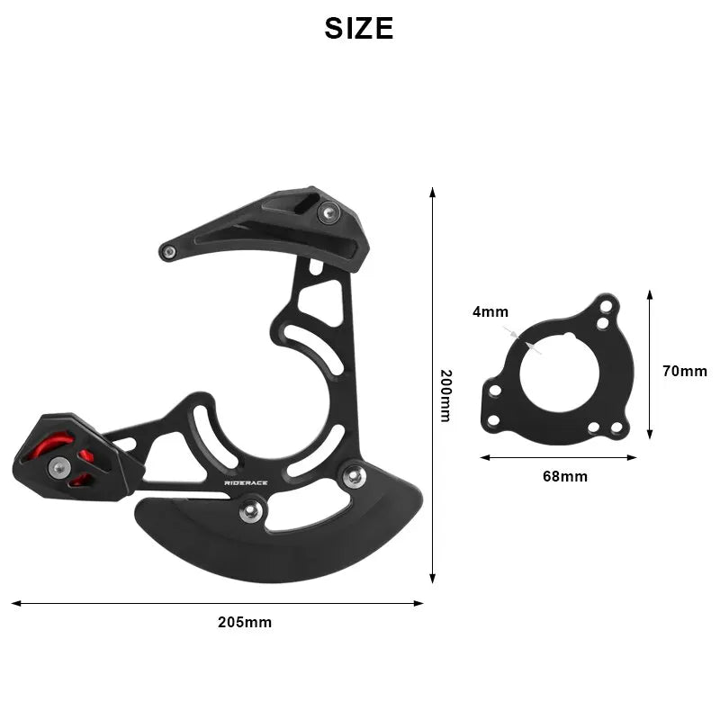 RIDERACE MTB Chain Guide ISCG 03/05 BB Mount 1x 32-38T – Black MTB Chain Guide PLUSH