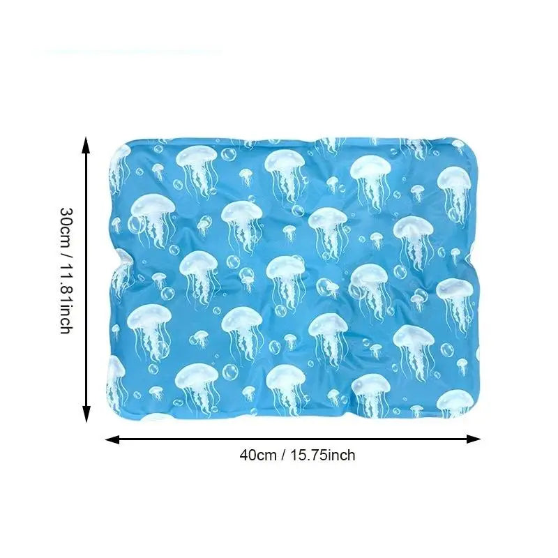 Self-Cooling Gel Mat for Dogs & Cats – Non-Toxic Summer Pad Pet Cooling Mat PLUSH A4