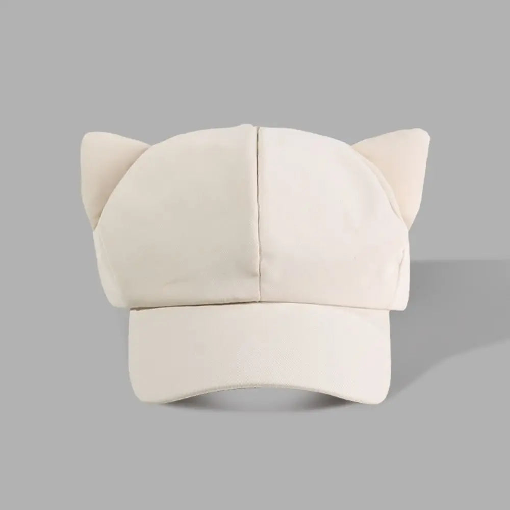 Y2K Cat Ear Baseball Cap – Women's Adjustable Peaked Hat Women's Baseball Cap PLUSH