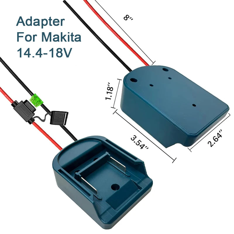 Makita 18V Battery Adapter Converter – Fuse & Wire Terminals Battery Adapter Converter PLUSH