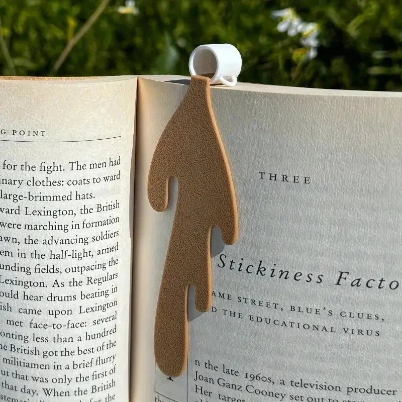 Coffee Cup PVC Bookmark – Fun Reading Gift for Book Lovers Novelty Bookmark PLUSH