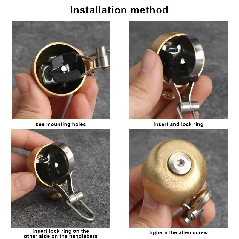 Retro Bicycle Bell – Loud MTB Handlebar Ring Horn | Copper Bicycle Bell PLUSH
