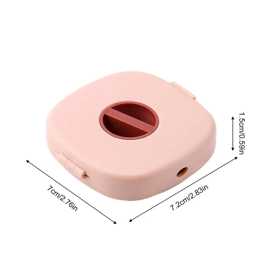 Rotating Cable Winder Box – Portable Wire & Cord Organizer Cable Organizer Box PLUSH Pink 1PC