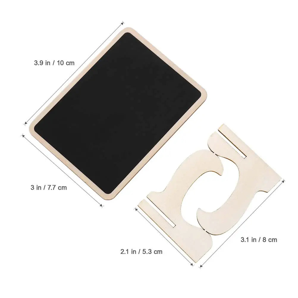 12pcs Mini Wooden Chalkboard Signs – Reusable Wedding & Party Labels Chalkboard Signs Set PLUSH