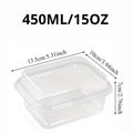 Transparent Disposable Cake Boxes with Lid – 5/15/25pcs Disposable Cake Box PLUSH 450ML-15OZ 5PCS