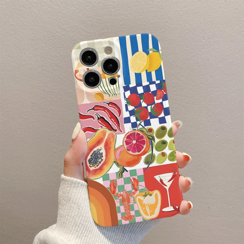 Tropical Fruit iPhone Case – Shockproof Silicone Cover Silicone Phone Case PLUSH