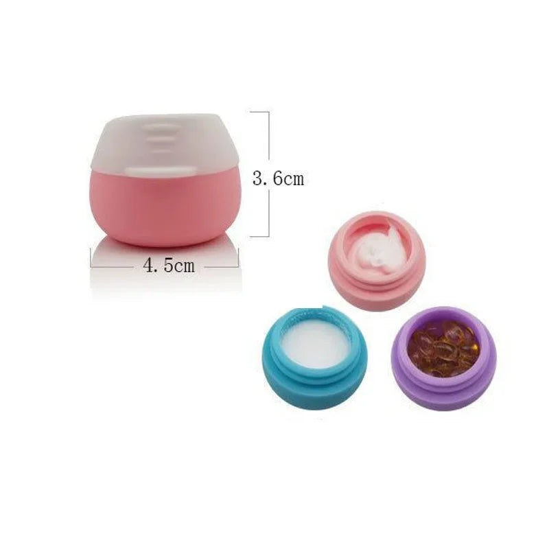 25ml Silicone Travel Cosmetic Jar – Refillable Cream Container Travel Cosmetic Jar PLUSH