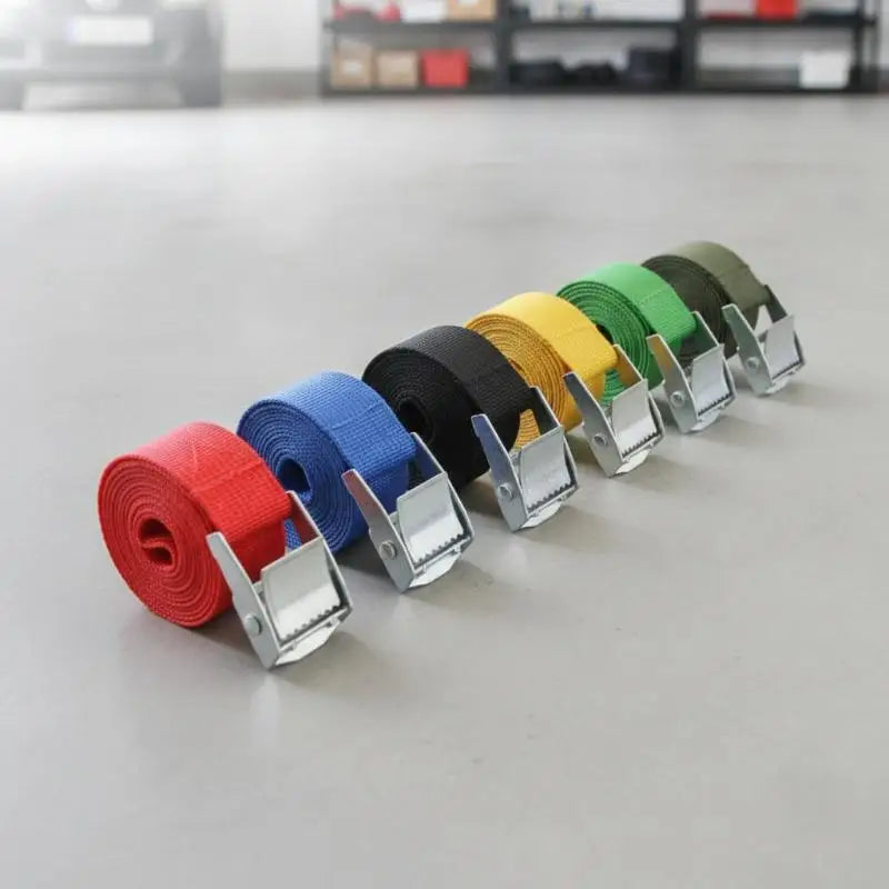 Adjustable Tie Down Cargo Strap 1–5M | PP Webbing Zinc Buckle Cargo Tie-Down Strap PLUSH