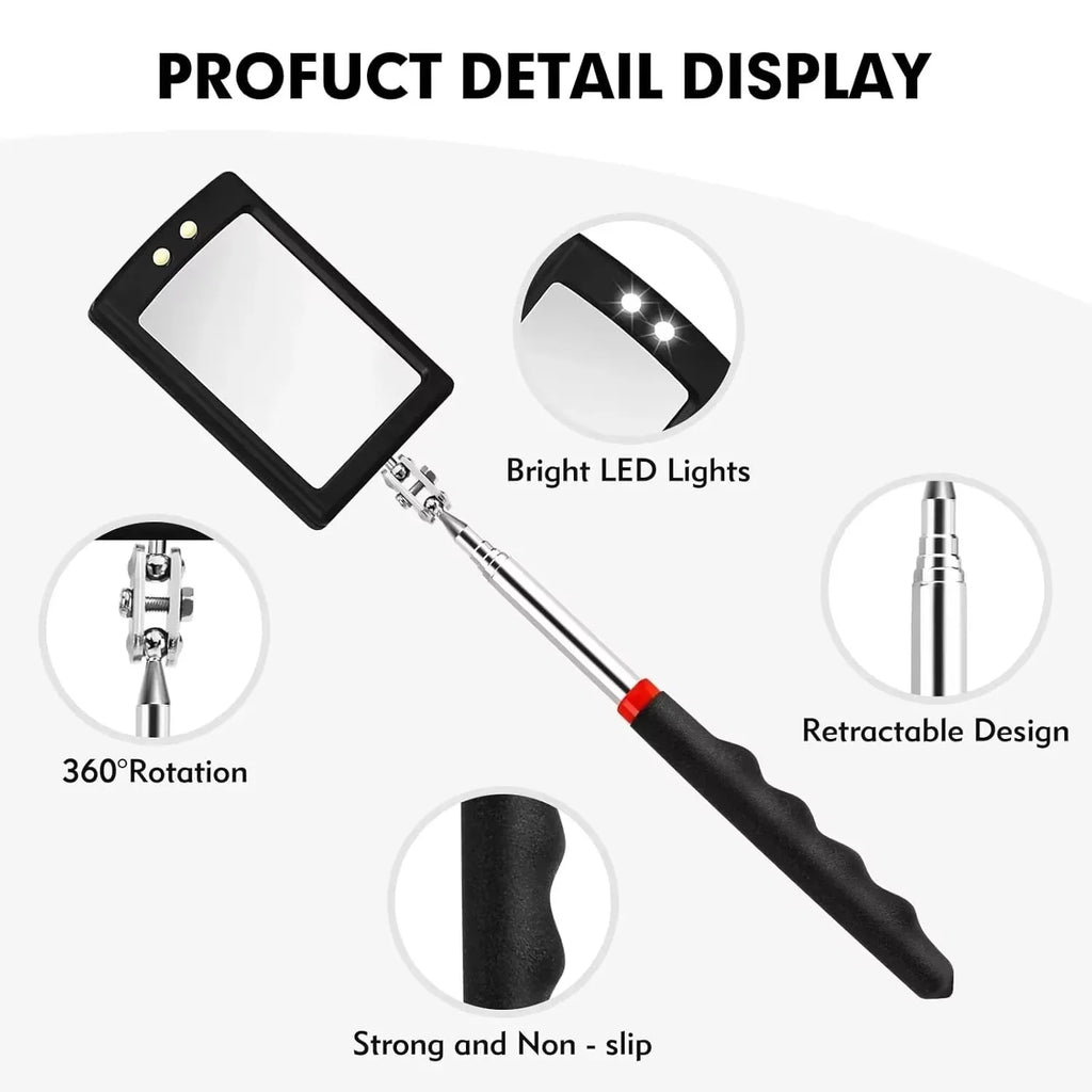 Telescopic Magnetic Pickup Stick & Inspection Mirror Tool Magnetic Pickup Tool PLUSH