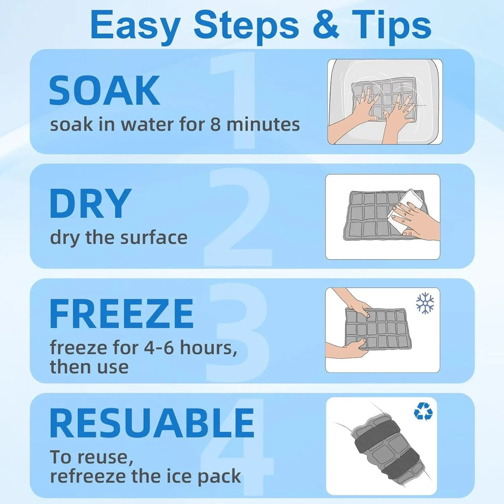 2-in-1 Reusable Hot & Cold Knee Wrap | Adjustable Gel Ice Pack Hot Cold Therapy Wrap PLUSH