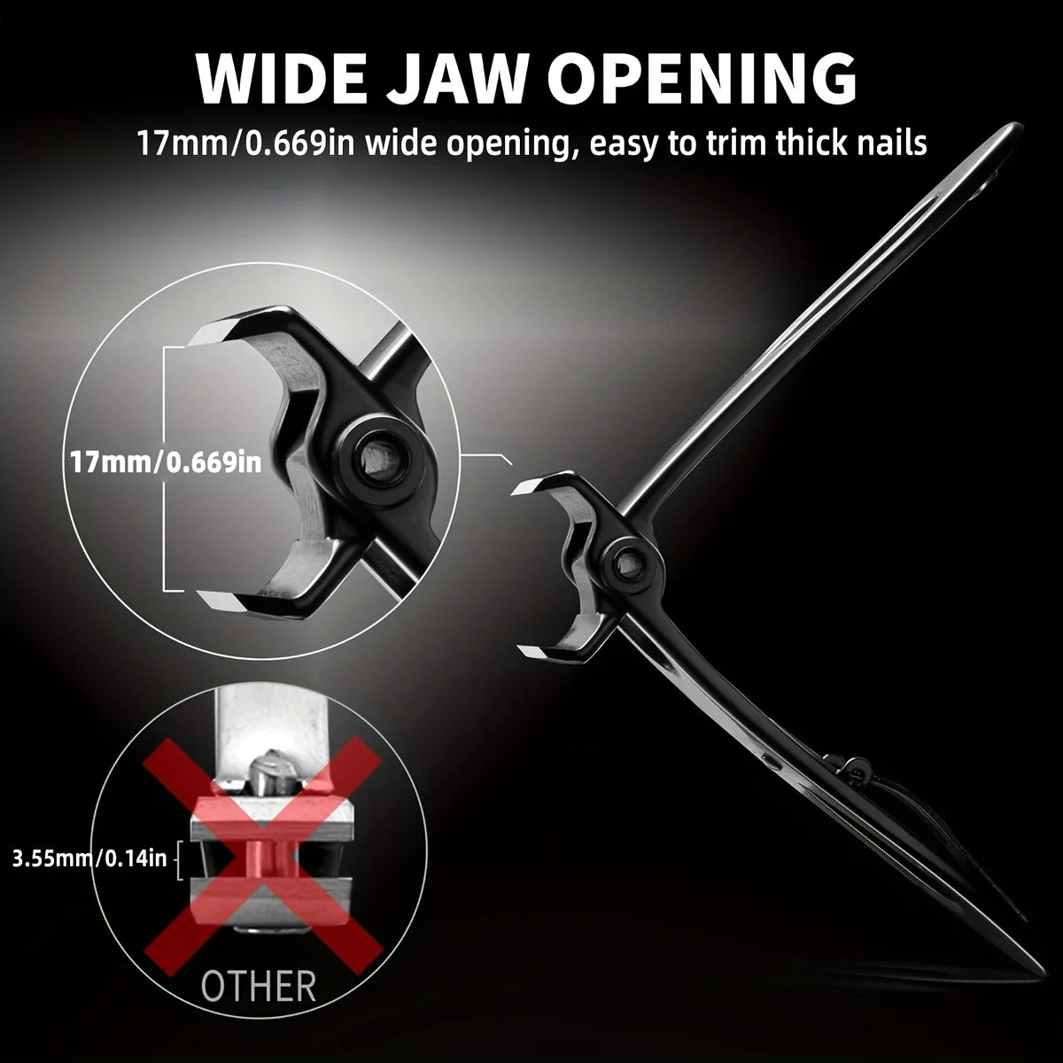 Heavy Duty Wide Jaw Nail Clipper – Alloy Blade & Storage Box Nail Clipper PLUSH