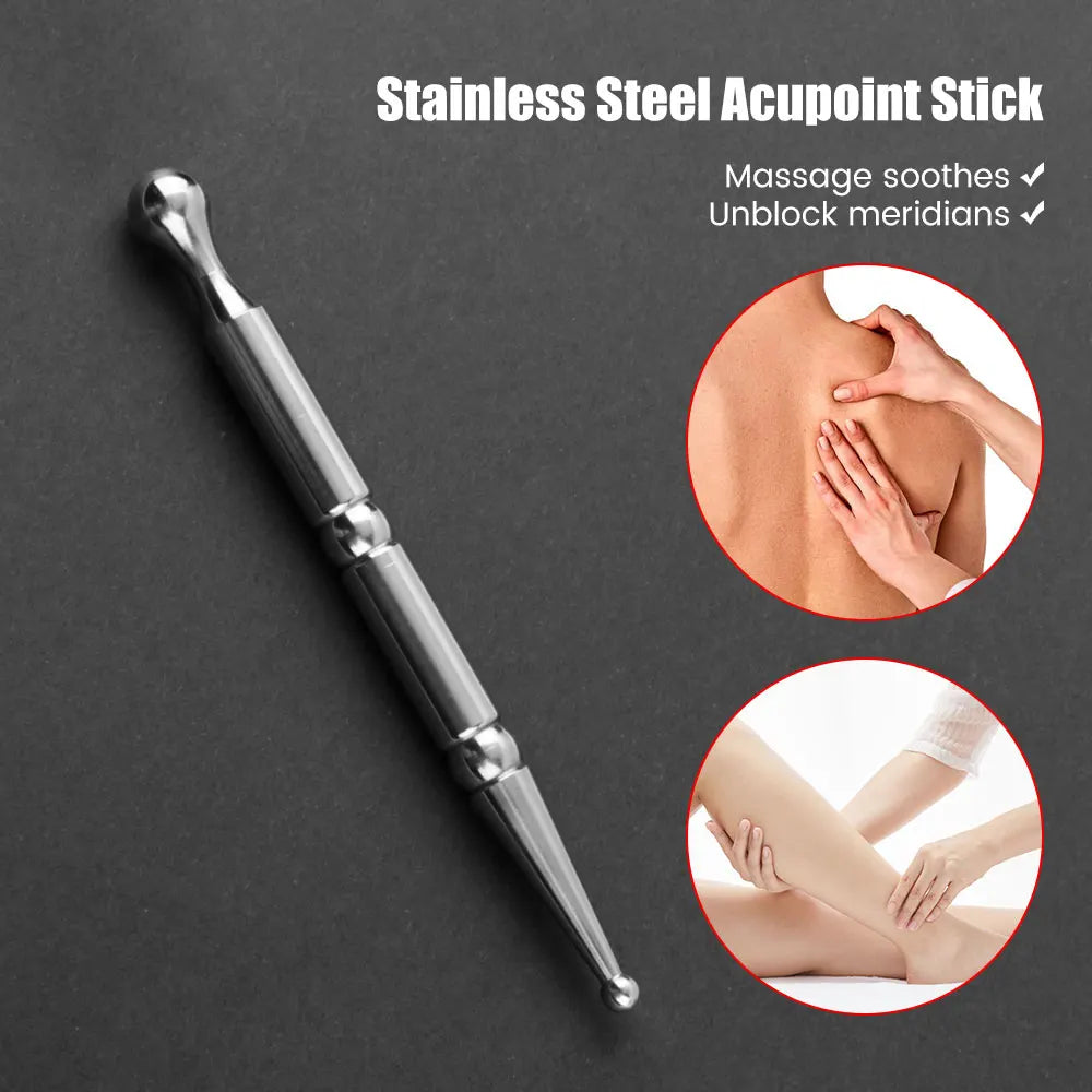 Stainless Steel Acupressure Massage Pen – Reflexology Tool Acupressure Massage Tool PLUSH