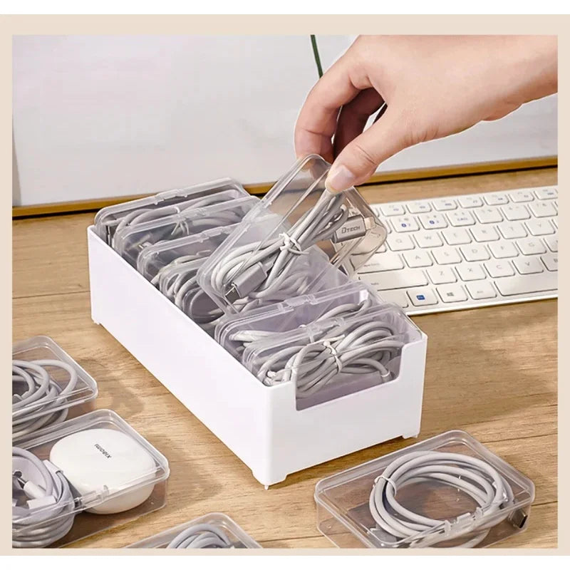 Plastic Cable Organizer Storage Box with Loading Straps Cable Organizer Box PLUSH