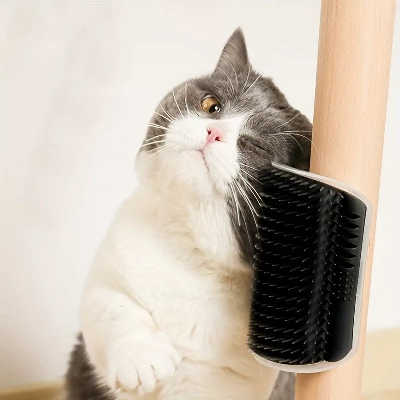 Wall-Mounted Cat Self-Grooming Comb | Easy Install, Space-Saving Cat Grooming Comb PLUSH