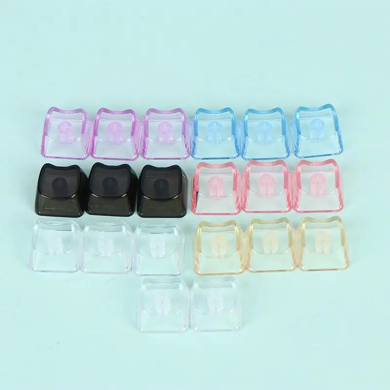 Cat Shaped Transparent Keycaps 10/20pcs – PC DIY Keyboard Mechanical Keycaps PLUSH