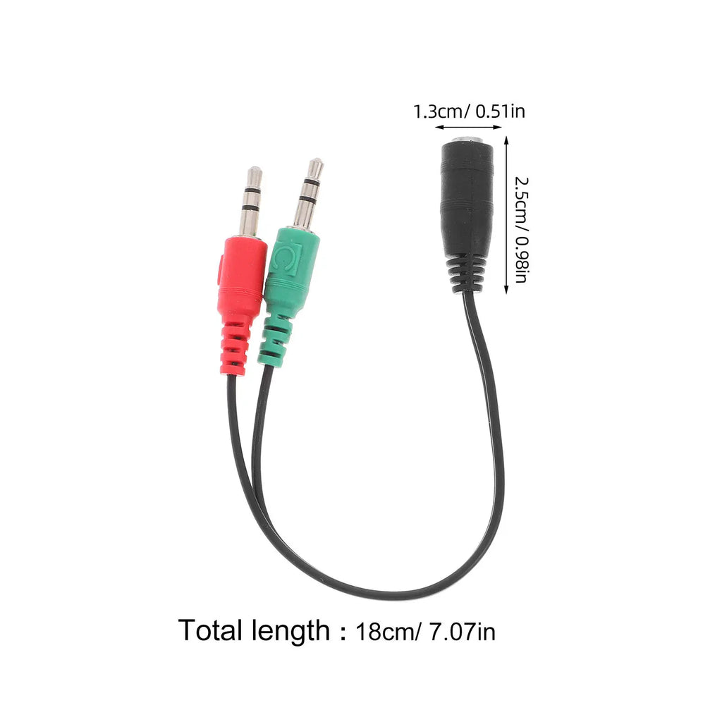 Dual Headphone Splitter Cable 3.5mm Audio Adapter | Foxnovo Audio Splitter Adapter PLUSH