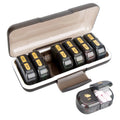 Weekly Pill Organizer AM PM – 7-Day Travel Pill Box Case Pill Organizer PLUSH Black