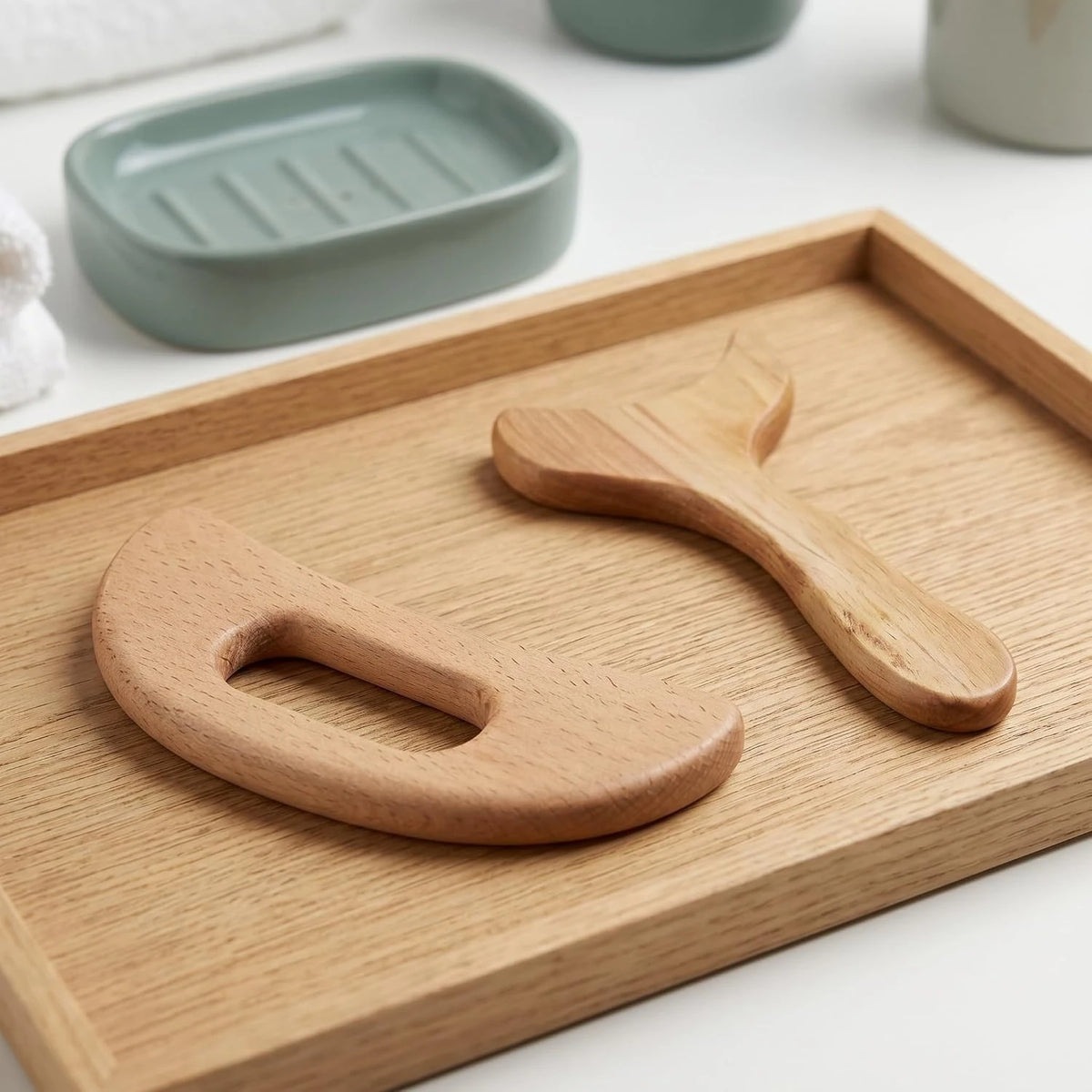 Wooden Gua Sha Body Massage Tool – Y & Moon Shape Scraper Gua Sha Massage Tool PLUSH