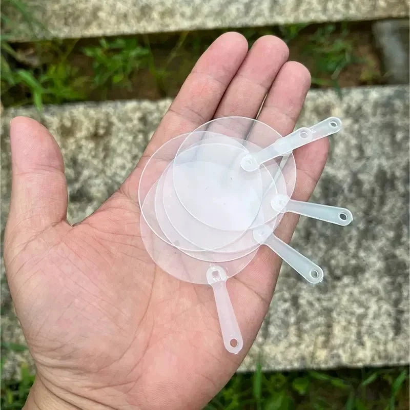 50pcs Mini Transparent Blank DIY Fans – Party Favors & Crafts DIY Craft Fans PLUSH