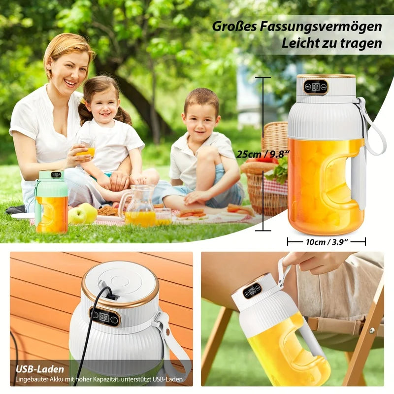 Portable 10-Blade Juicer Cup 1500ml – Multi-Function Blender Portable Juicer Blender PLUSH