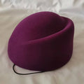 Felt Fabric Beret Pillbox Hat – Elegant Unisex All-Season Felt Beret Hat PLUSH Light Purple