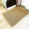 Cat Litter Trapping Mat – 2-Layer Waterproof Non-Slip Washable Cat Litter Mat PLUSH Yellow 55x75cm