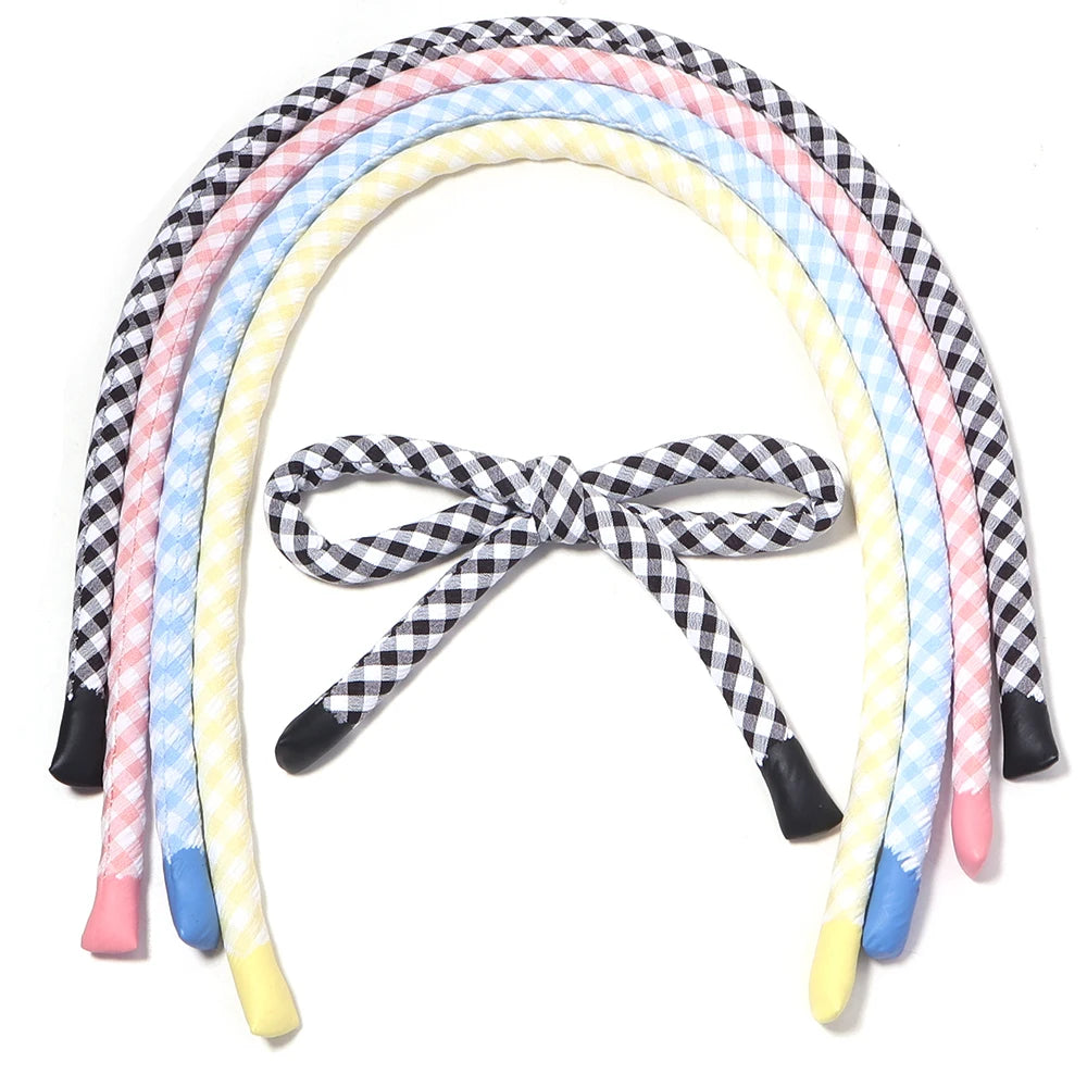2pcs Plaid Cotton Cord Rope 55cm – DIY Bows & Jewelry Making Craft Cord Rope PLUSH