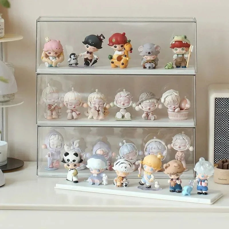 6-Tier Stackable Acrylic Display Case for Blind Box & Figures Collectible Display Case PLUSH