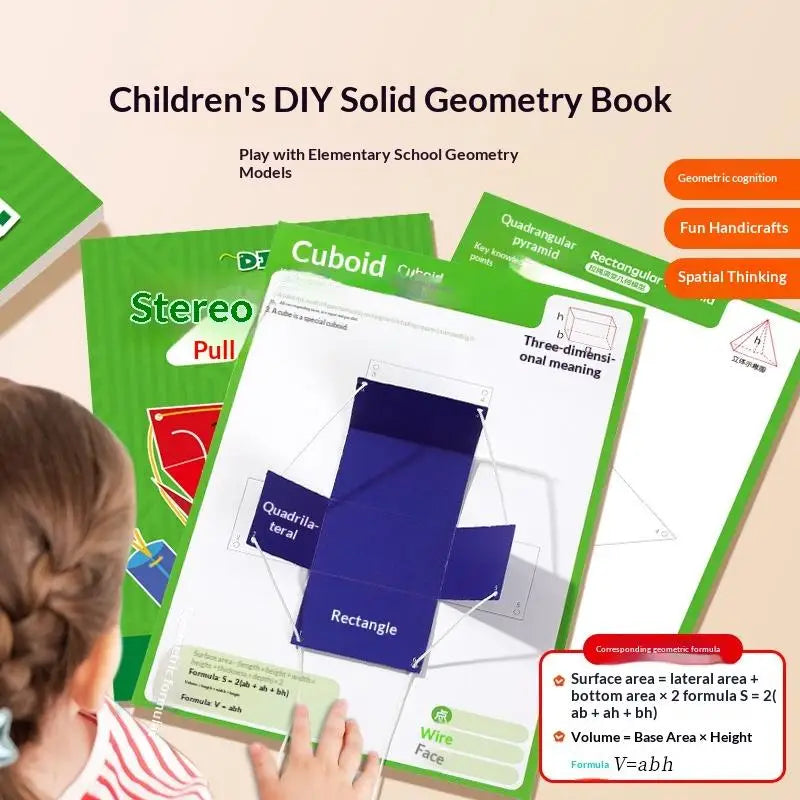 Montessori 3D Geometry Tracing Workbook – Kids Math Learning Educational Workbook PLUSH