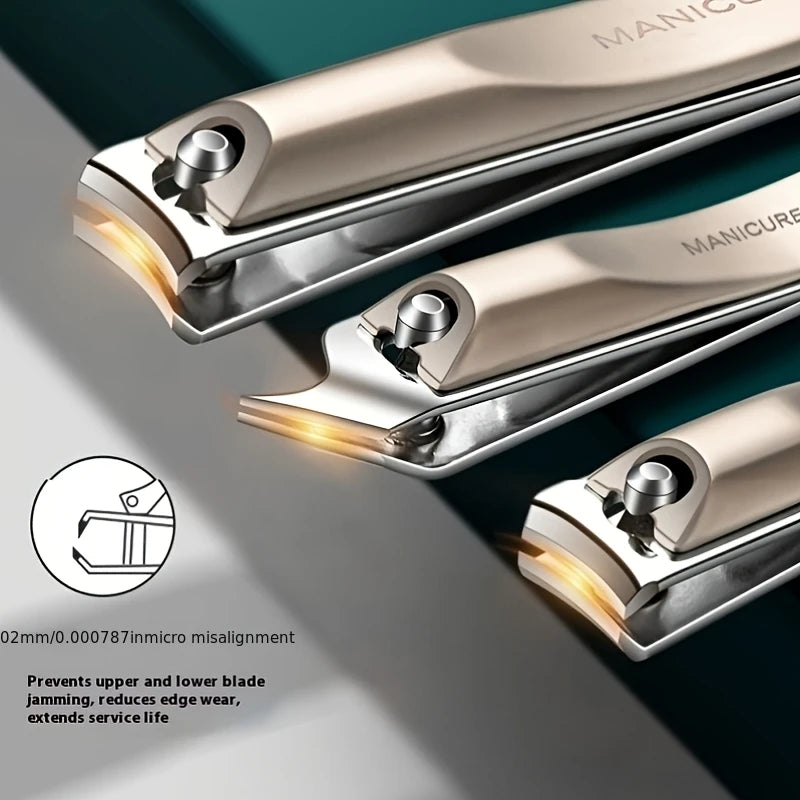 Stainless Steel Nail Clipper Set with Ear Scoop & Rotating Case Nail Clipper Set PLUSH