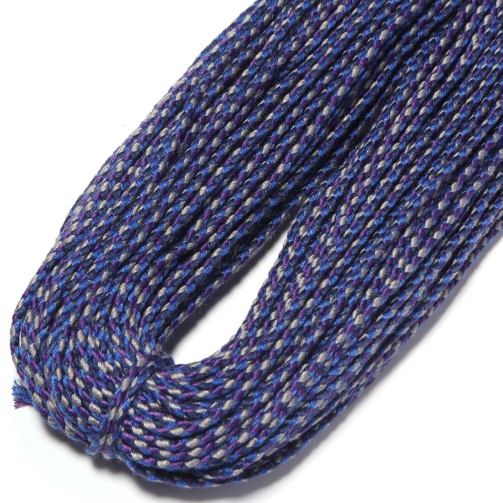10 Yards Bohemian Multicolor Braided Cotton Cord – DIY Jewelry Braided Craft Cord PLUSH blue purple 2mm