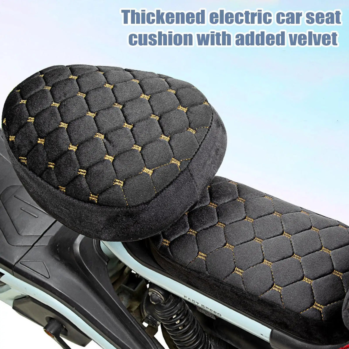 Winter Fleece Motorcycle Seat Cover – Thermal Cushion Pad Motorcycle Seat Cover PLUSH