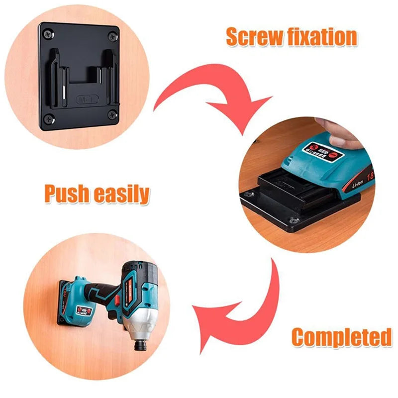 18V Battery Wall Mount Holder for Makita Bosch Dewalt Milwaukee Battery Wall Mount Holder PLUSH