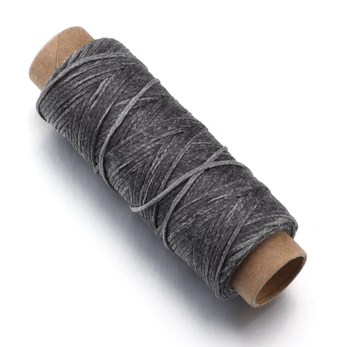50 Yards Flat Waxed Thread 1mm | Leather & Bookbinding Cord Waxed Sewing Thread PLUSH Dark Gray