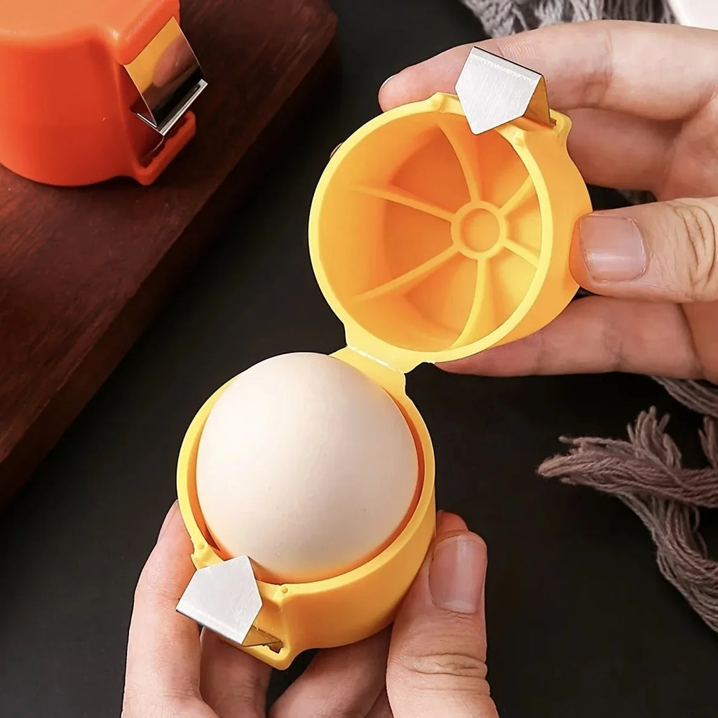 Portable Egg Cracker & Beater Tool – Quick Kitchen Egg Sheller Egg Kitchen Tool PLUSH