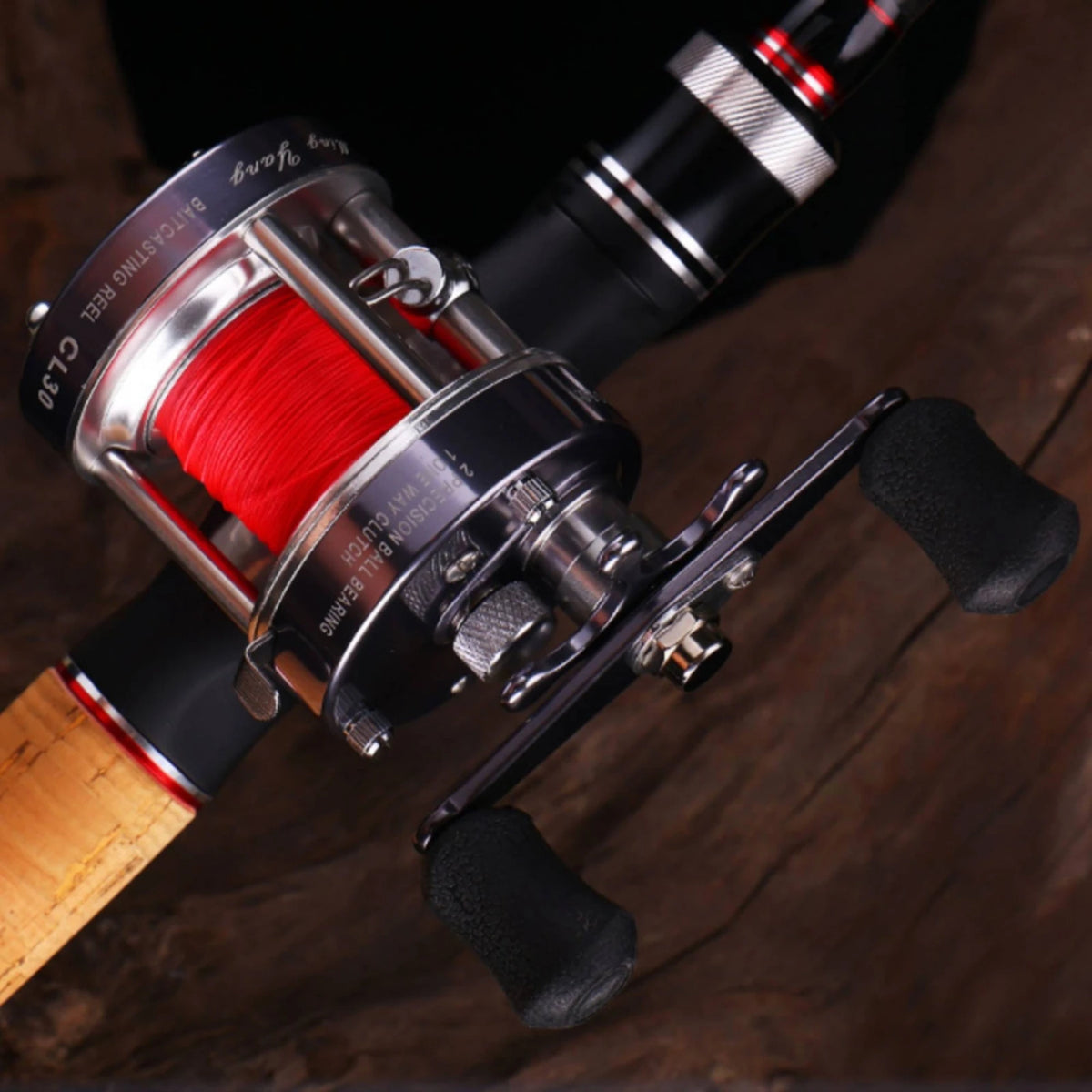 Round Baitcasting Reel CL60 – Aluminum Drum Baitcaster for Boats Baitcasting Fishing Reel PLUSH