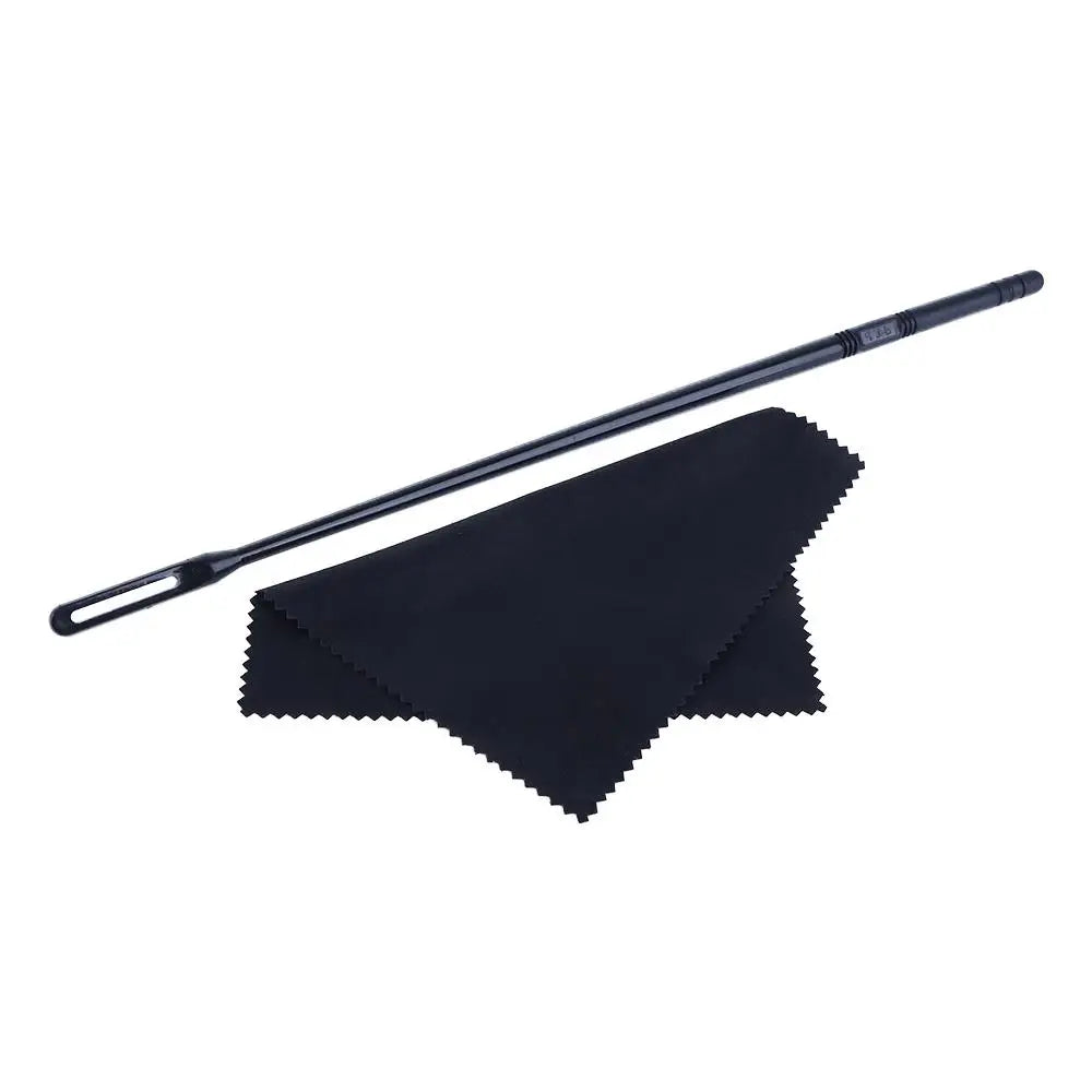 Flute & Piccolo Cleaning Kit – Plastic Rod & Cloth Swab Woodwind Cleaning Kit PLUSH Silver