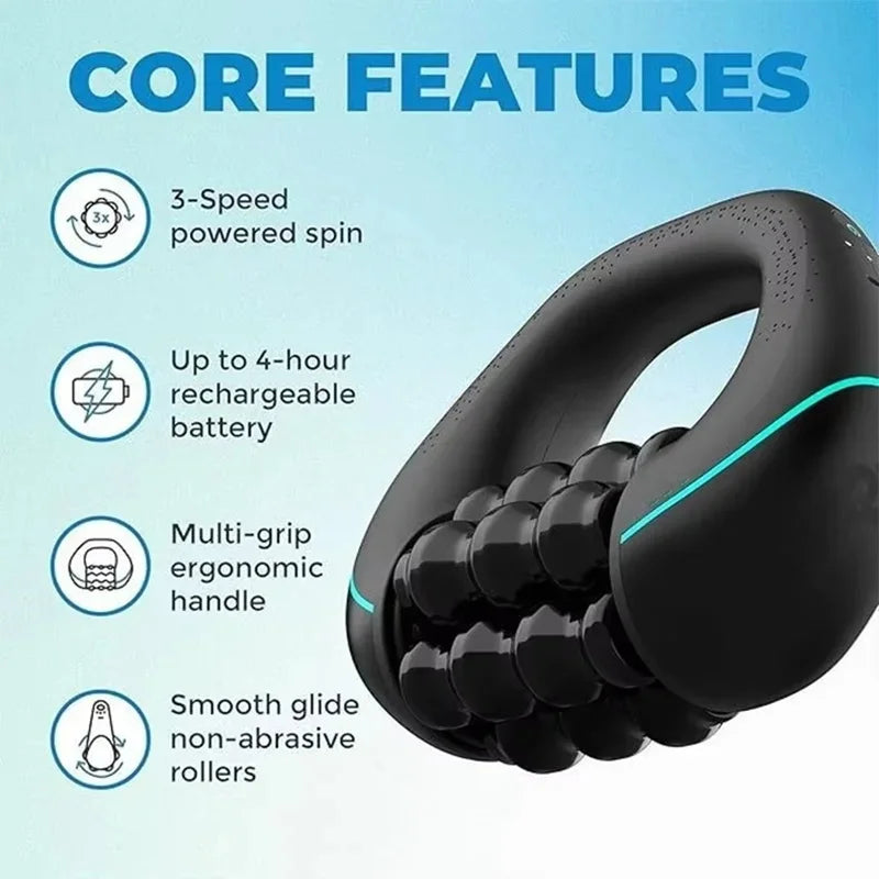 Portable Vibrating Massage Roller | USB Rechargeable, Adjustable Speed Handheld Massager PLUSH