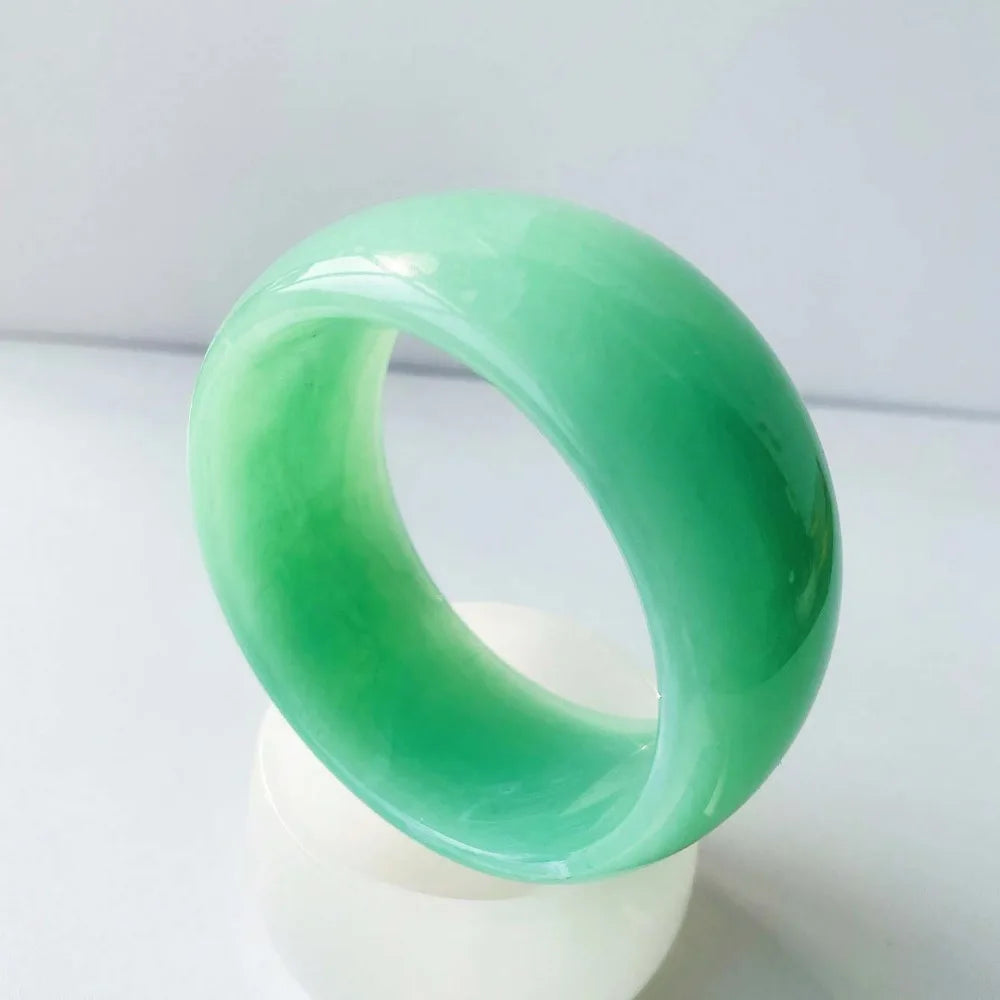 Bohemian Jelly Acrylic Open Bangle Wide Bracelet for Women Acrylic Bangle Bracelet PLUSH Green