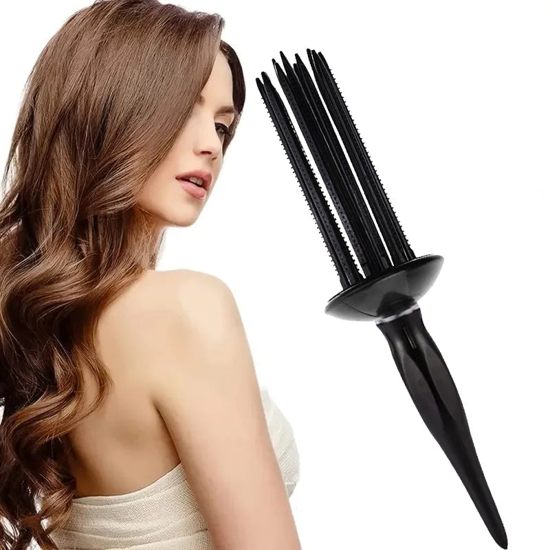 Professional Round Hair Brush – Curling & Volumizing Tool Round Hair Brush PLUSH Black2