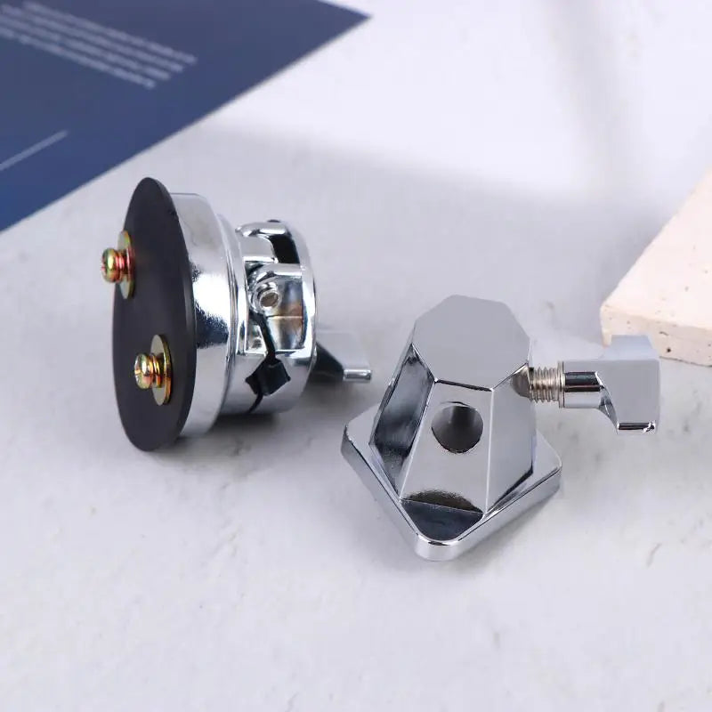 3-Way Alloy Floor Tom Leg Clamp Holder | Drum Mount Hardware Drum Mount Hardware PLUSH