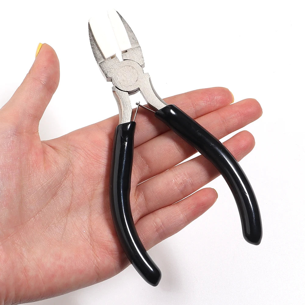 Flat Nose Pliers Nylon Jaws – High Carbon Steel Jewelry Tool Jewelry Making Pliers PLUSH