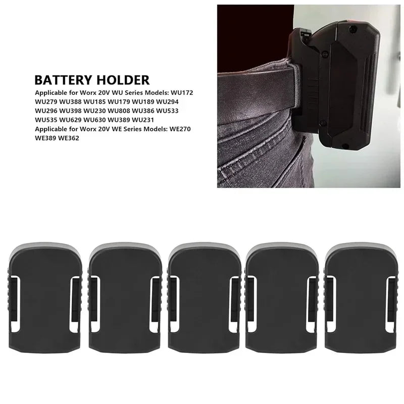 5/10pcs Wall Mount Battery Holder for Worx & Kress 20V Battery Storage Rack PLUSH