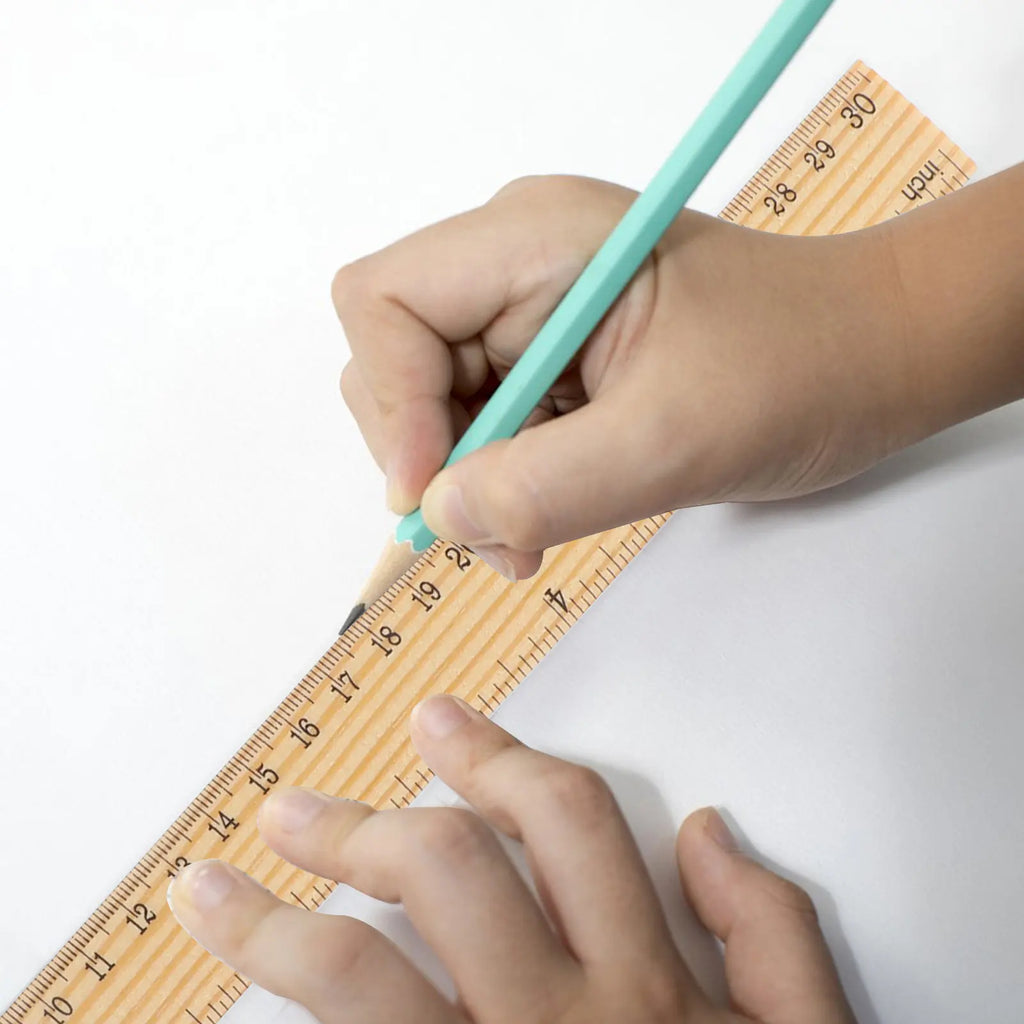 10pcs Wooden Dual Scale Rulers – Metric & Imperial Craft Tool Wood Measuring Ruler PLUSH