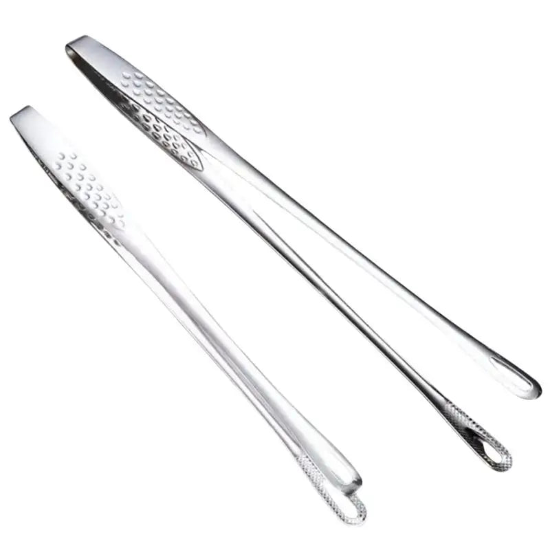 Stainless Steel BBQ Tongs – Korean Grill Clips for Meat & Veg BBQ Cooking Tongs PLUSH