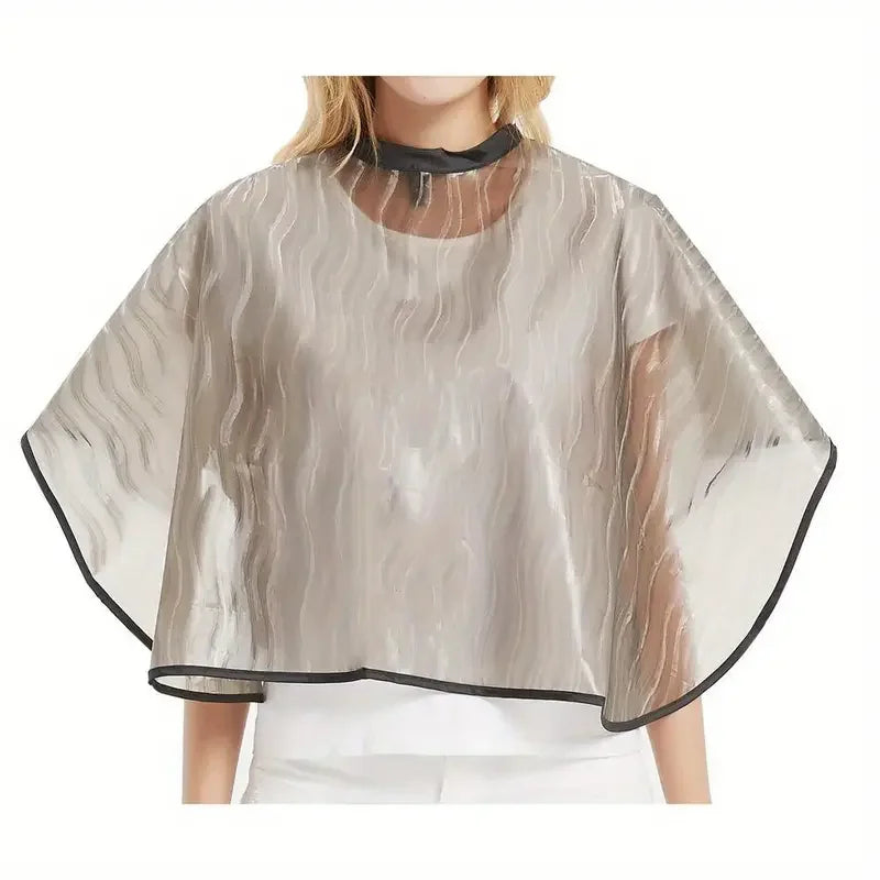 Waterproof Hair Dyeing Cape – Stain-Resistant Salon Styling Hair Salon Cape PLUSH W029-black