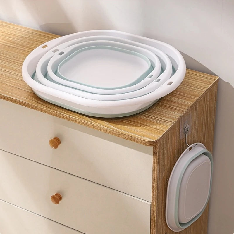 Collapsible Silicone Washbasin – Portable Foldable Camping Basin Collapsible Wash Basin PLUSH