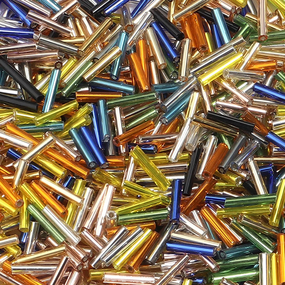 Silver Filled Glass Tube & Seed Beads 10g – DIY Jewelry Making Jewelry Making Beads PLUSH mixed 10g