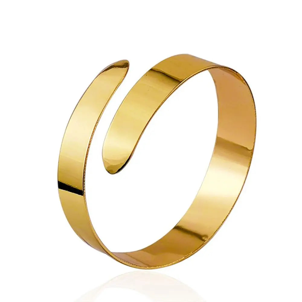 Bohemian Alloy Cuff Bangle – Hollow Leaves & Musical Note Cuff Bangle Bracelet PLUSH gold-F