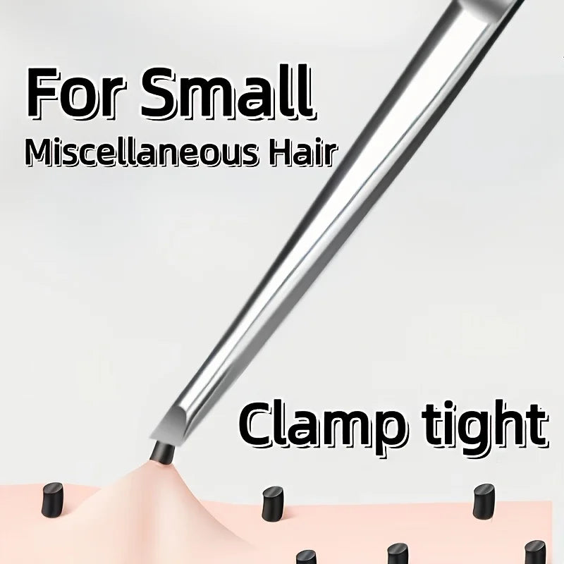 Stainless Steel Slant Tip Eyebrow Tweezers Set 2pcs with Box Eyebrow Tweezers Set PLUSH